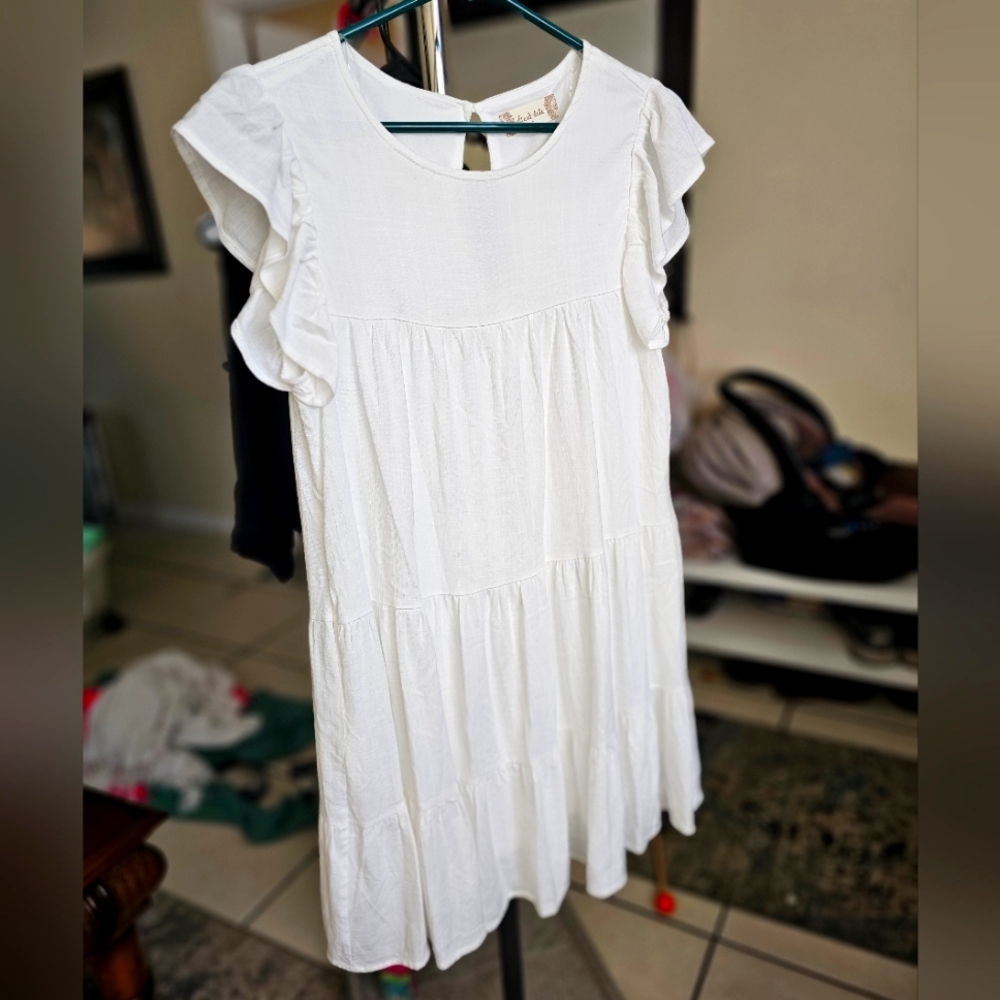 Alter'd state white ruffled dress